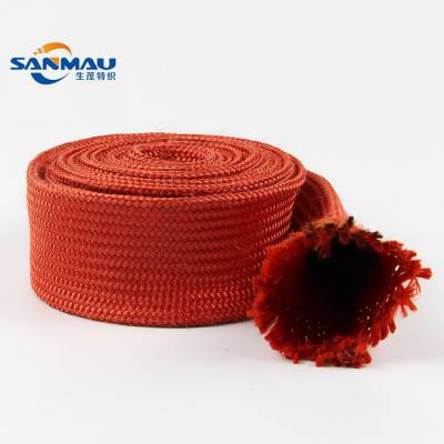厂家定制防火阻燃芳纶纤维编织套管耐磨绝缘防割耐高温电线套管