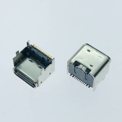 USB3.1快充母头 TypeC接口 16PIN板上垫高1.6-2.5-3.0-4.3-5.9插座