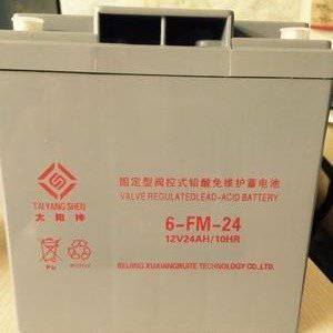 太阳神蓄电池6-FM-24AH  太阳神12V24AH蓄电池 铅酸免维护蓄电池 现货供应 厂家直销