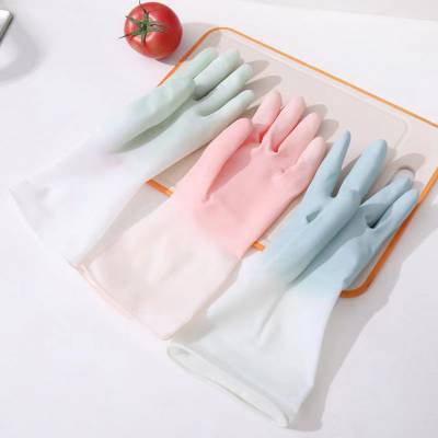 厨房洗碗手套家用橡胶手套女防水防钩破胶皮型手套家务手套
