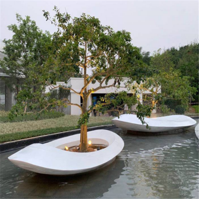 玻璃钢花槽雕塑 公园水景水池雕塑造型 户外景观工程