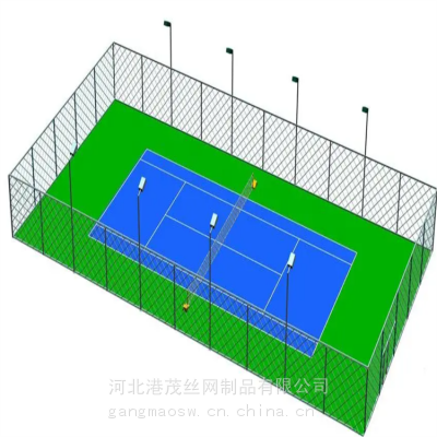 小区日字形球场铁丝网勾花护栏网材质 港茂生产定制