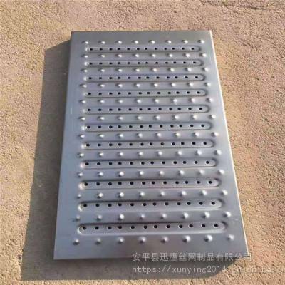 厨房排水篦子钢格板 方孔镀锌板格栅 潍坊市过道防滑板 沟盖板