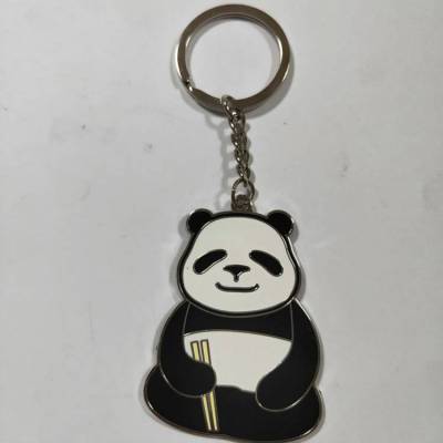 北京景区钥匙扣熊猫钥匙圈定制饰品厂