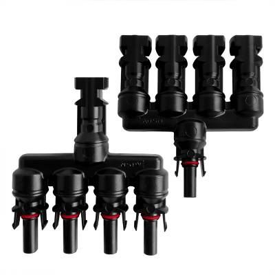 太阳能防水4转1连接器 对接头 4进1出插头 5通转接头 汇流专用插头 AC/DC对插头 厂家直销