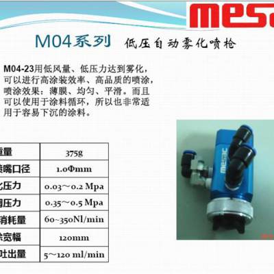 日本MESAC M04-23省漆低压高雾化自动喷枪G05-23/M04-23自动喷枪总代理