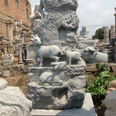 福建石雕厂加工十二生肖雕像 各种石雕动物造型设计 可咨询