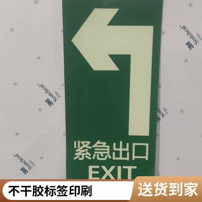 悦翔标识定制丝印 UV打印 PET PVC PC 金属标牌标签标贴国际海船通用紧急逃生标识 蓄光imo船标救生圈逃生夜光贴