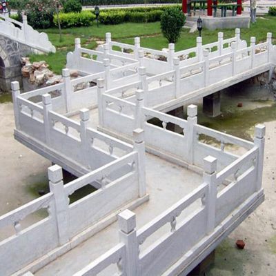 河岸石材护栏\河边安装石雕栏杆\石材雕刻桥栏杆厂家
