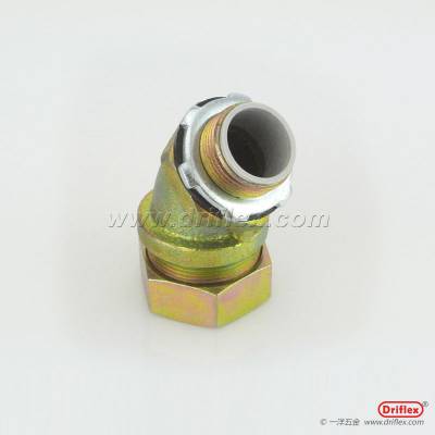 广东厂家批发铁镀镍45度弯头螺纹可定做配套金属软管