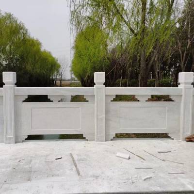 农村池塘石雕防护栏雕刻厂家按需定做河堤石栏杆