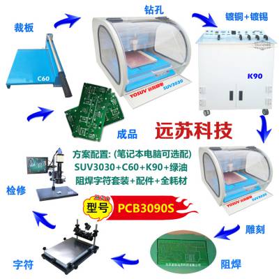 实验室招标PCB制版设备 电路板雕刻机套餐PCB3090S 远苏精电