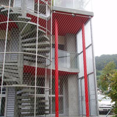 楼梯柔性栏杆绳网 卡扣型不锈钢绳网 安全防护网 钢丝绳围网