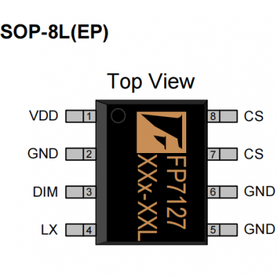 FP7127降压恒流内置MOS调光芯片IC