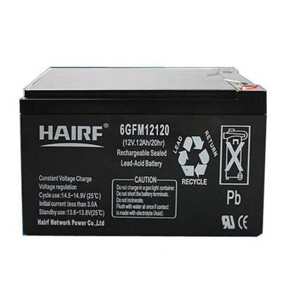 HAIRF蓄电池6GFM12120海瑞弗蓄电池12V12AH高低压配电柜 UPS不间断电源