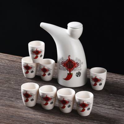 日式小酒盅 陶瓷酒具套装 白酒酒壶 陶瓷器日式分酒器