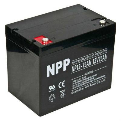 NPP蓄电池 NP12-75Ah 耐普电池12V75Ah 机房配套 UPS/EPS电源备用