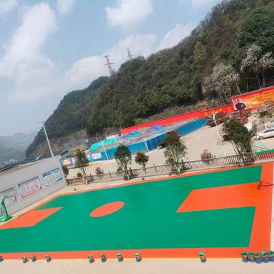 桂林钦州运动球场场地施工颜色亮丽 小区儿童乐园EPDM塑胶跑道