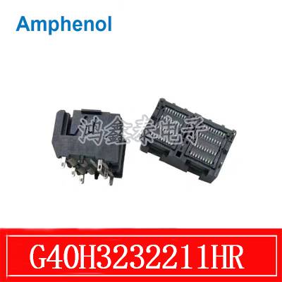 AMPHENOL安费诺 G40H3232211HR SFF-8643 1*2口立式贴片 MNSAS