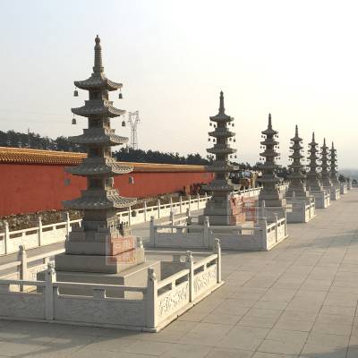 供应日式石雕五重塔 方形五层塔石雕 灯笼塔石雕 泉臻园林