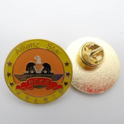 人寿保险金星会员徽章定制作安联金鹰之星会员胸章定制做