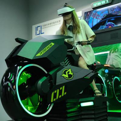 大型VR摩托车游戏设备 可联机竞速100+赛道体验 vr体验馆开店