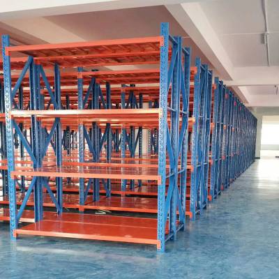 促销重庆中型钢制层板货架：中轻型钢制货架，承载300kg/层，标准四层