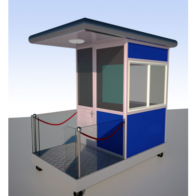 供应镀锌板岗亭小区站岗亭交通值班治安亭户外可移动保安亭铁汉子岗亭定制