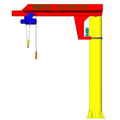 悬臂吊起重机三维设计 旋臂式起重机动画制作 柱式悬臂吊三维