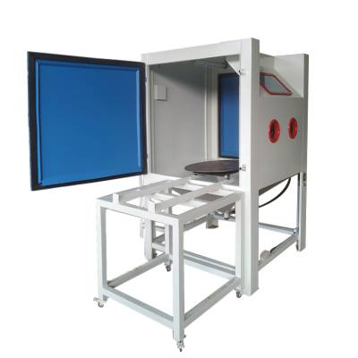 小型手动推车喷砂机 灯具模具表面美化
