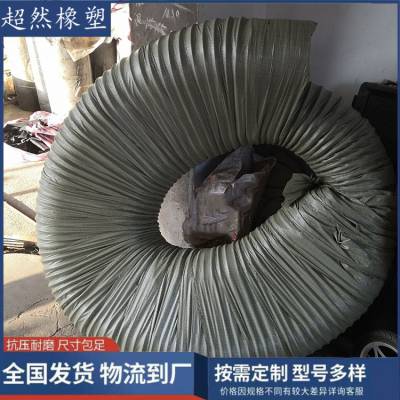 定制法兰连接伸缩胶管螺旋钢丝夹布胶管来图来样加工
