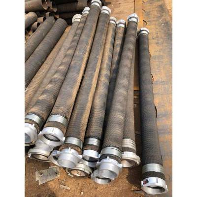 吸水管Φ150mm×2m钢丝缠绕内扣接口高负压橡胶进水管螺纹接口胶管