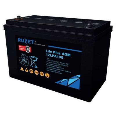 RUZET路盛Life Plus AGM12LPA100蓄电池12V100AH阀控密封式免维护