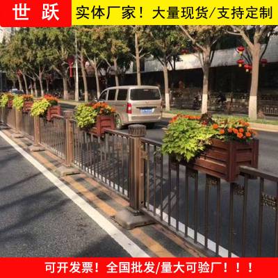 襄阳南漳水泥护栏花箱厂家 室外花箱道路护栏花箱 世跃花箱景观护栏