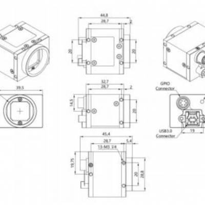 CMOS光谱相机 700-950nm (马赛克捕捉II型 集成FP腔像素滤波器 4×4 MOSAIC