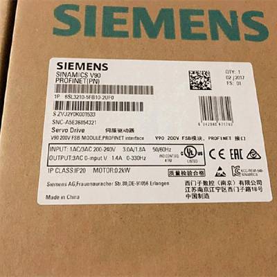 6SL3210-5FB10-4UF1V90含 PROFINET{输入电压} 相/三相交流防护等级