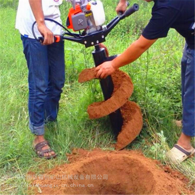 种树刨坑机 小型汽油挖坑打坑机 螺旋地钻机