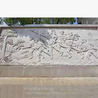 寺庙石雕壁画家祠青石浮雕壁画地面铺地石材壁画