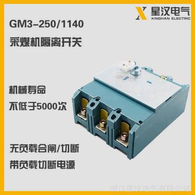 GM3-250矿用隔离开关 西an采煤机电控箱用