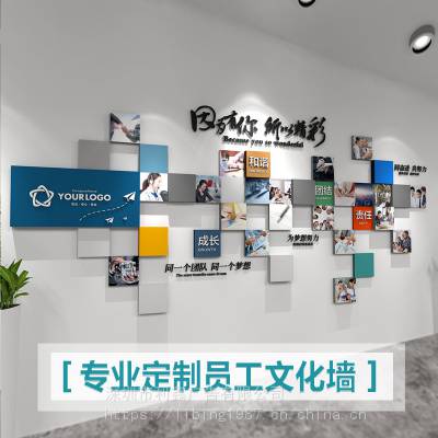 布吉公司团队员工风采展示照片墙企业文化墙设计装饰励志墙贴