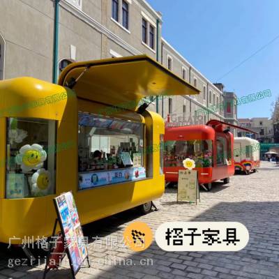 营地网红餐车 宋风禅意风格摊位商铺 景区餐饮商品售卖车贩卖亭