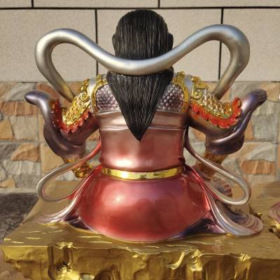 武当山祖师爷神像 彩绘雕塑武祖师 雕塑 玻璃钢材质