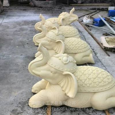 东南亚景观喷水象 别墅喷水池小象雕塑 景观动物圆雕装饰摆件