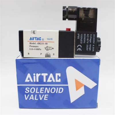 亚德客AIRTAC三位五通电磁阀4V330C/4V330E/4V330P-08-10气动螺纹