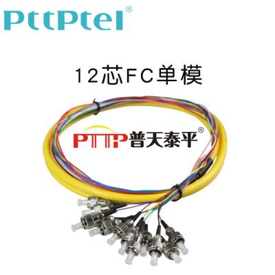 PTTP普天泰平 12芯FC单模束状尾纤12色FC/PC集成光纤活动连接器