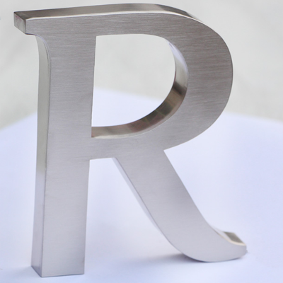 常州精工不锈钢拉丝电镀钛金字制作***仿古镜面实心字楼层楼栋号定制