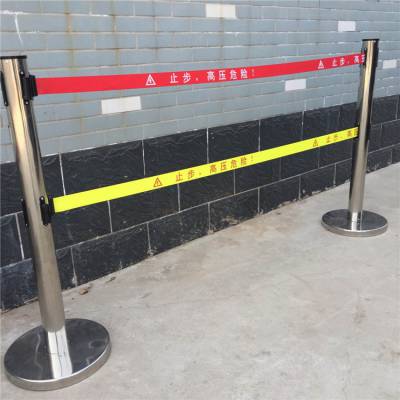 红色加宽锦纶条警戒绳 隔离带单带式护栏 加宽条伸缩围栏