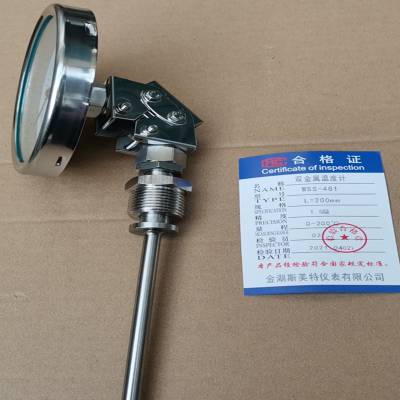 斯美特双金属温度计\WSS-311\0-100℃\75mm\1.5级\M14×1.5