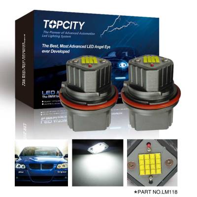 Topcity光电一号汽车 LED 大灯 宝马天使眼睛 汽车 LED 日间行车灯