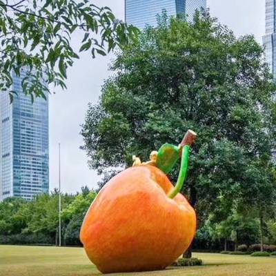 大型玻璃钢苹果雕塑果园生态园景观摆件户外仿真蔬菜水果植物雕塑